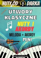 Klasické skladby NUTY klavír + akordy MINI 12 ks