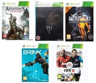 LACNÉ HRY ASSASSINS CREED BATTLEFIELD SKYRIM FIFA BRINK XBOX 360