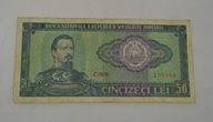 Rumunia - banknot - 50 Lei - 1966 rok
