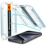 2x Szkło hartowane Spigen do iPhone 15 Pro Max, z ramką do montażu, szybka