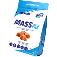 GAINER 6PAK NUTRITION MASS PAK 1KG CARBO PROTEÍN SILA HMOTNOSŤ SVALOVÝ RAST