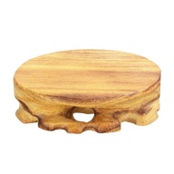 Kruhová drevená základňa na čajovú kanvicu Kreatívny masívny drevený kameň Ornament nízky