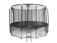 Trampolina Ogrodowa Jumpi 487cm/16FT Maxy Comfort Czarna Z Siatką