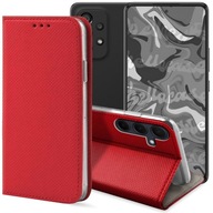Flipové puzdro Hello Case pre Samsung Galaxy A35 uzatvárateľné na magnet farba červená