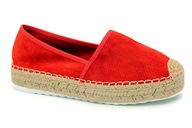 JH90P ČERVENÉ SEMIŠOVÉ ESPADRYLE VEĽ.41