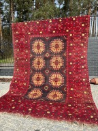 Vintage vlnený r. tkaný koberec Afgan vzor Art Deco 300x210 galéria 12 tis