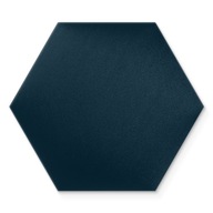 Čalúnený panel Hexagon Tmavomodrý - 40x35 cm
