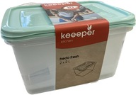 Zestaw pojemników na żywność KEEEPER 2lx2 szt.