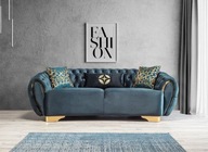 sofa LUCCA 2-osobowa 3 poduszki w zestawie salon styl glamour