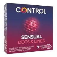 CONTROL SENSUAL DOTS AND LINES kondómy 3 ks