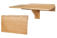 STOLIK Ścienny SKŁADANY Stół Do Kuchni 60x40cm DREWNIANY Bambusowy