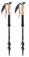 KIJKI TREKKINGOWE NORDIC WALKING ALUMINIOWE 65-135CM CZARNE