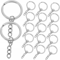 KULCSTARTÓ SZETT 20DB-OS KULCSTARTÓ ALAP KARIKA LÁNCSZEM FÉM DIY KÉZMŰVES