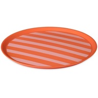 CSÍKOS TÁNYÉR NARANCSSÁRGA 25,5 CM MŰANYAG UNIVERZÁLIS UTAZÁSHOZ
