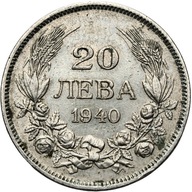 AK366. Bułgaria, 20 Lewa 1940, St. III+