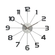 Nástenné hodiny JVD HT072.4 strieborné veľké 48,5cm