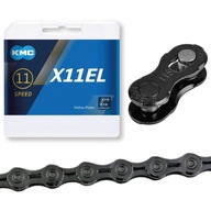 Reťaz KMX X11EL čierna 118 článkov 5,65 mm, 11-rz, Box spona