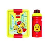 LEGO Girl desiatový set (fľaša a box) - žltá/červená
