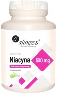 Niacín Amid kyseliny nikotínovej 500mg 100 Aliness Sliznice Energia