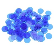 500x Plastic Counters Colored Gaming Tokens (Hard Colored Plastic Blue