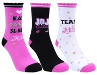3x Ružovo-čierne ponožky Jojo Siwa 11 rokov+ 37-40