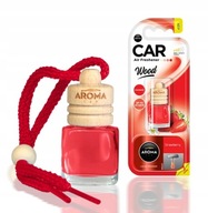 AROMA CAR WOOD STRAWBERRY Zawieszka odświeżacz