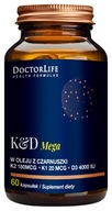 Doctor Life Mega K2 200mcg + D3 4000iu 60kaps. Imunita Silné kosti Omega