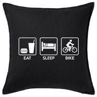 EAT SLEEP BIKE poduszka 50x50 prezent