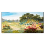 Obraz na plátne Les kvety krajina 140x70 cm
