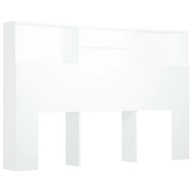 vidaXL Čelo postele s policami, biele, 160x19x103,5 cm