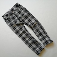 H&M materiałowe spodnie KRATKA__146cm