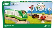 BRIO WORLD DREWNIANA KOLEJKA Z POCIĄGIEM PASAŻERSKIM FIGURKI + AKCESORIA