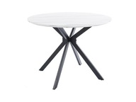 Jedálenský stôl ASTER biely mramor/čierna fi 100cm SIG
