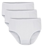 3 x Biele Bavlnené nohavičky Dievčenské nohavičky YOCLUB 134 -140