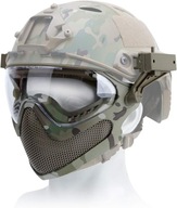 Tactical Airsoft Mask Odolná proti nárazom prispôsobená rýchla prilba Okuliare