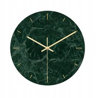 1ks Závesné hodiny Zelený okrúhly sklenený mramor