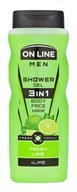 On Line Men Sprchový gél 3in1 Fresh Lime pre mužov 410ml