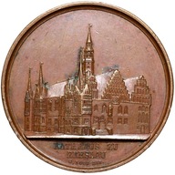 + Śląsk - BRESLAU Wrocław - RATUSZ - WYSTAWA ROLNICZA medal 1845 LOOS