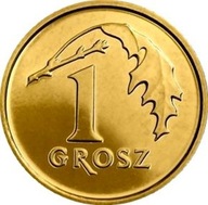 1 gr grosz 2011 menniczy mennicza z woreczka