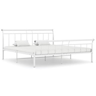 Rám postele biely kovový 180x200 cm
