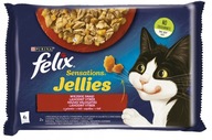 Mokra karma dla kota FELIX FANTASTIC Jellies WIEJSKIE SMAKI wołowina 4x85g