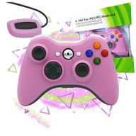 KONTROLER XBOX 360 PC PAD DUALSHOCK+ODBIORNIK RÓŻOWY