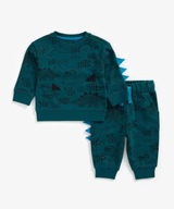 SPODNIE BLUZA DRESOWA MOTYW DINOZAURA DZIECIĘCA R. 86CM MOTHERCARE