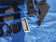 MERCEDES W204 AMG black, inner pillars light plastics KOMPLET