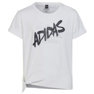 ADIDAS DANCE KNOTTED TEE GIRLS JR (152) Koszulka Dziecięce Biały