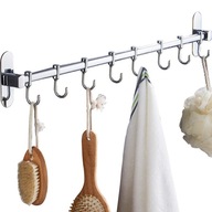 FALRA SZERELHETŐ KONYHAI EDÉNYTARTÓ KRÓM 60cm+8 AKASZTÓS RAGASZTÓ RENDSZEREZŐ