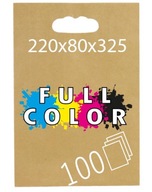 Torebka papierowa z kolorowym nadrukiem na prezent S22x8x32 cm 100 szt CMYK