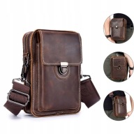 FÉRFI ÖVTÁSKA BŐR VINTAGE VÁLLTÁSKA KÉZITÁSKA