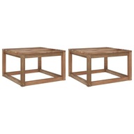 Záhradné stolíky z paliet 2 ks 60x60x36,5 cm borovicové drevo