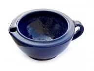 Keramická miska s dvojitým dnom Modrá miska scuttle